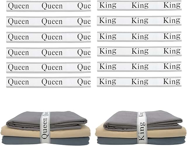 12 Bed Sheet Organizer Bands for Closet Storage
