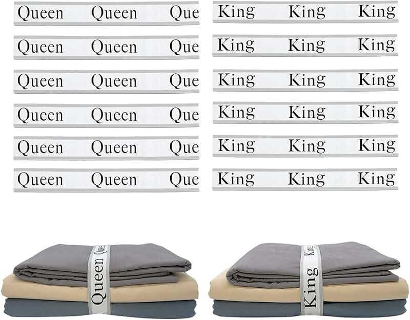 12 Bed Sheet Organizer Bands for Closet Storage