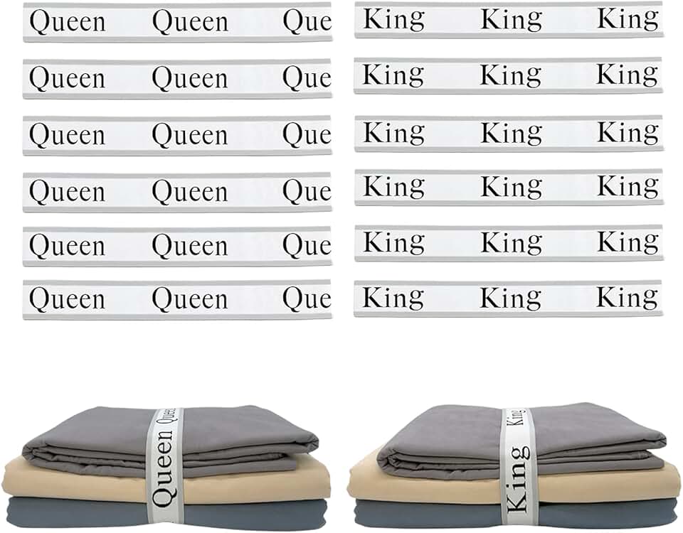 12 Bed Sheet Organizer Bands for Closet Storage