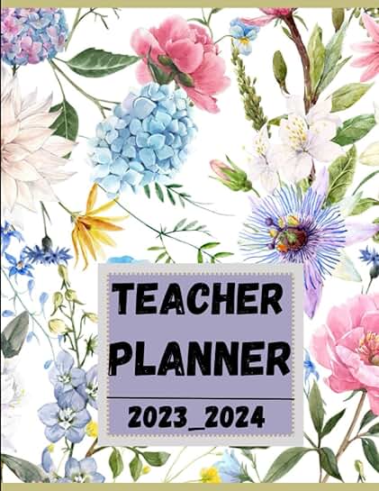 Teacher planner for 2023-2024 with monthly and weekly pages