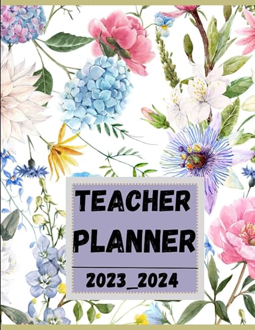 Teacher planner for 2023-2024 with monthly and weekly pages