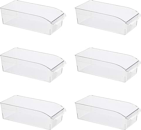 Set of 6 fridge and pantry storage bins