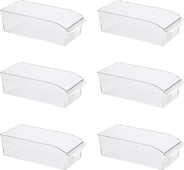 Set of 6 fridge and pantry storage bins