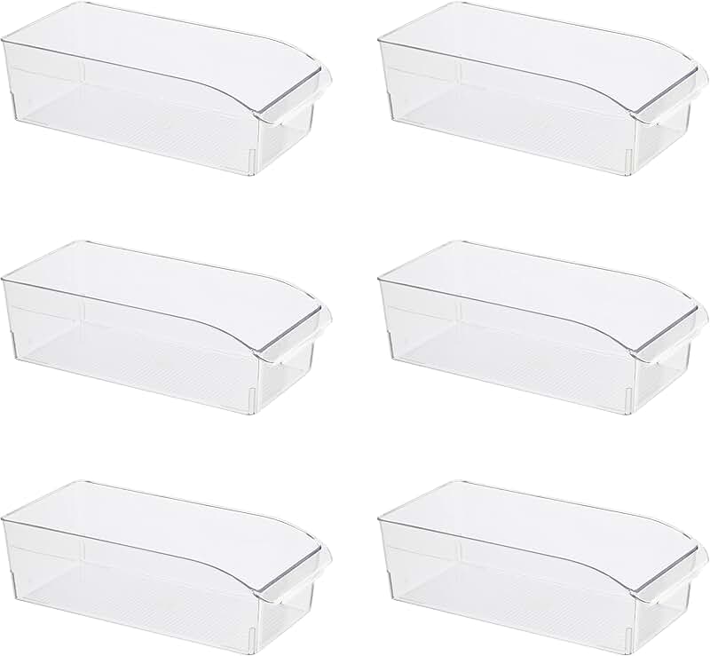 Set of 6 fridge and pantry storage bins
