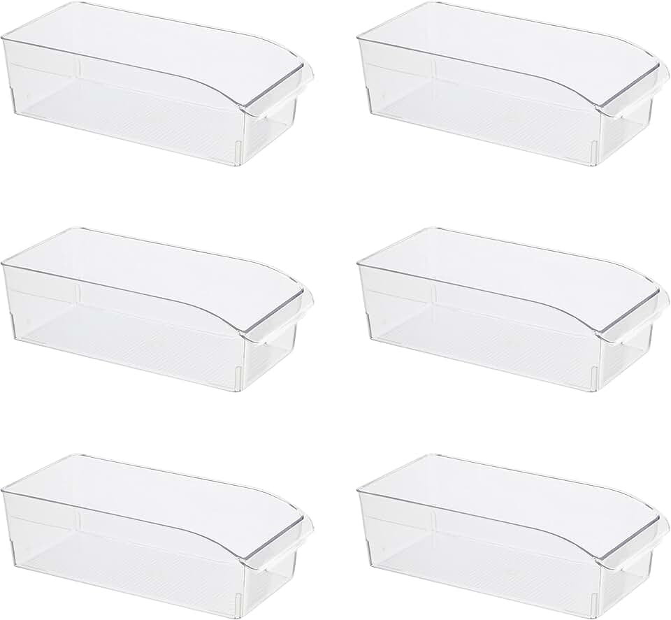 Set of 6 fridge and pantry storage bins