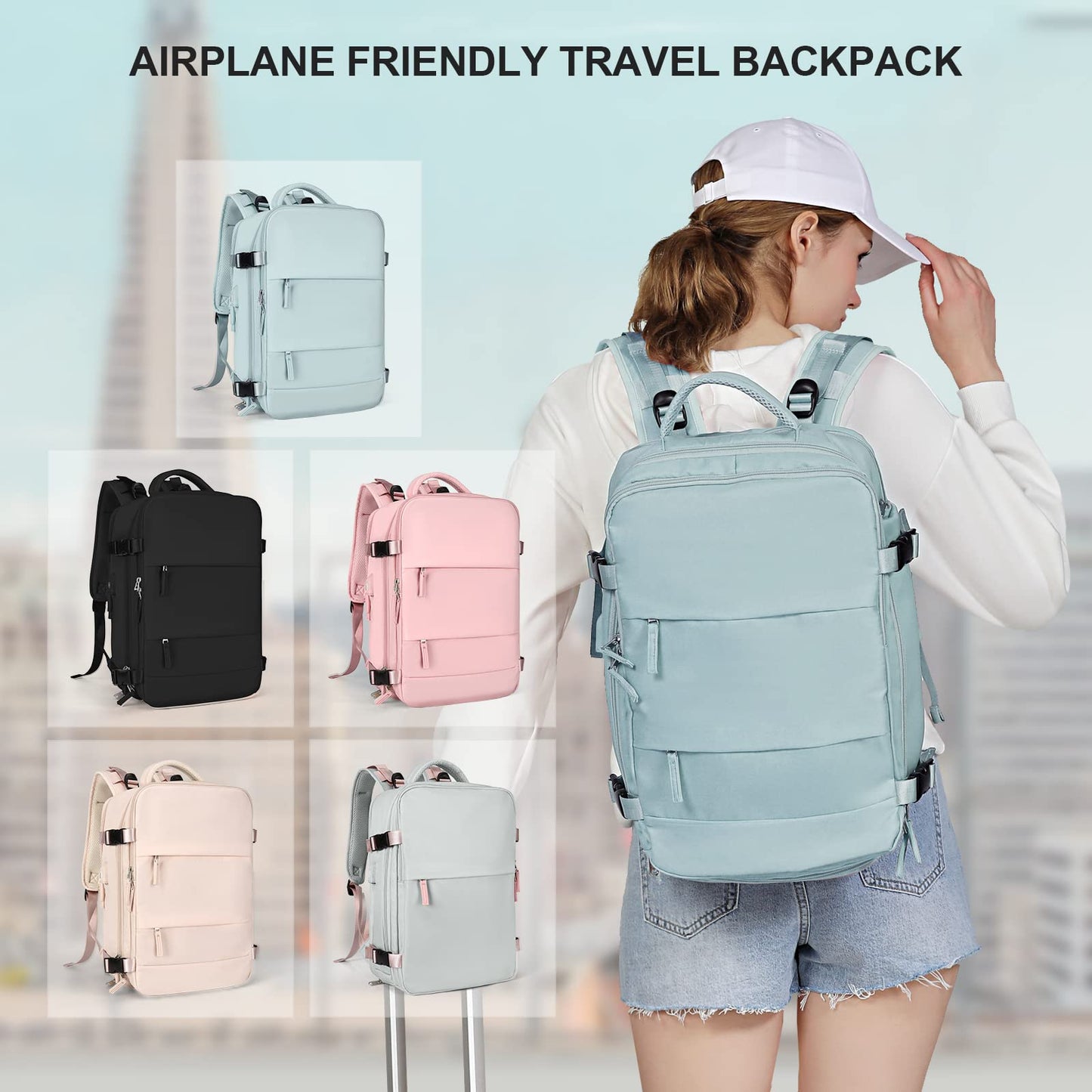 Large Travel Backpack Women, Carry On Backpack,Hiking Backpack Waterproof Outdoor Sports Rucksack Casual Daypack School Bag