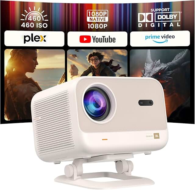 Yaber L2 Plus Projector with WiFi, Bluetooth, 1080P, 4K Support