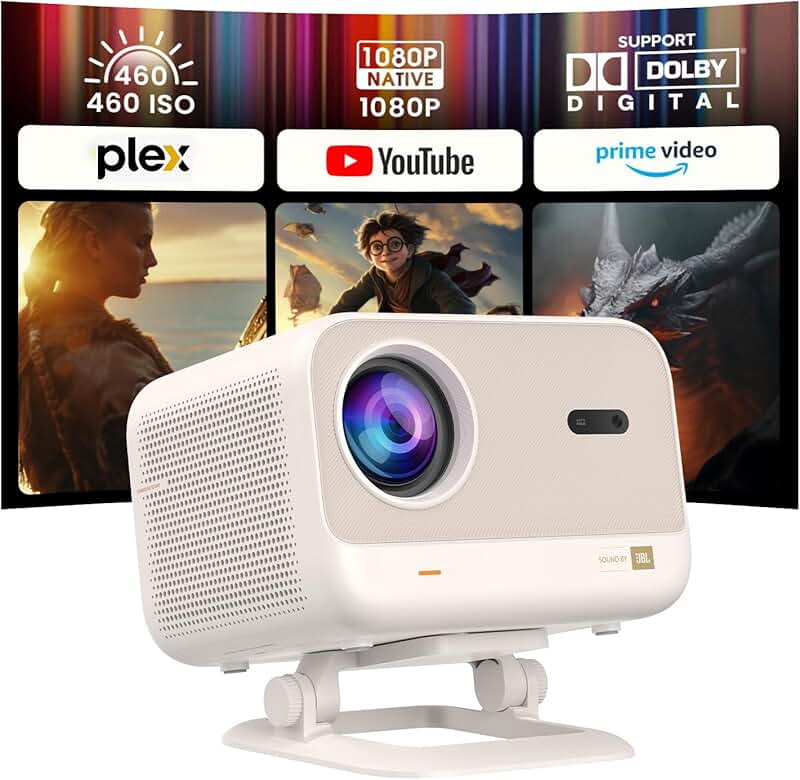 Yaber L2 Plus Projector with WiFi, Bluetooth, 1080P, 4K Support