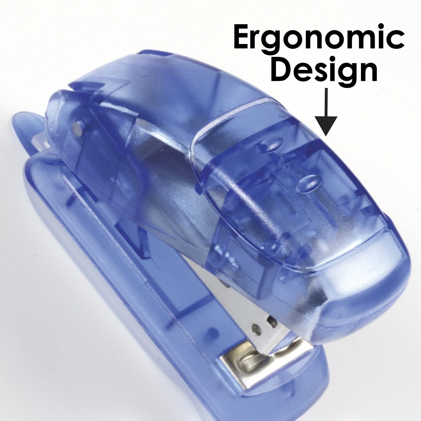 Mini stapler with staples and remover, soft grip, portable
