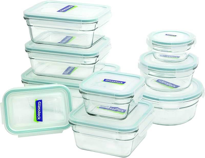 18-Piece Oven Safe Glass Storage Container Set