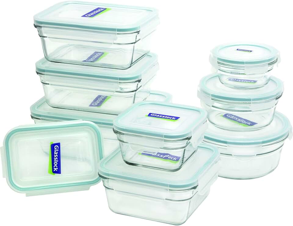 18-Piece Oven Safe Glass Storage Container Set