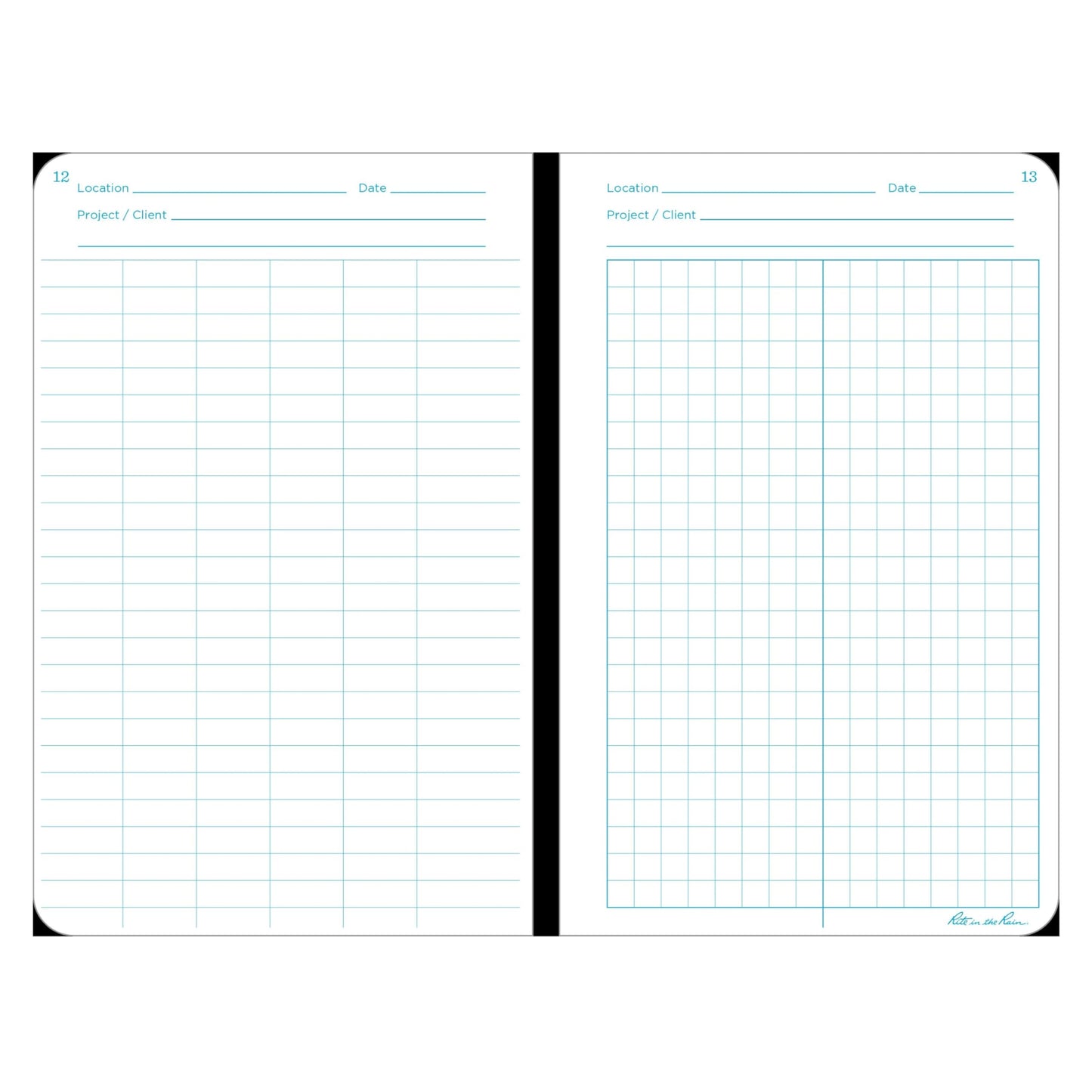 Weatherproof hard cover notebook, 4.75" x 7.5"