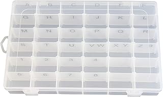 Plastic Organizer Box with Adjustable Dividers and Labels