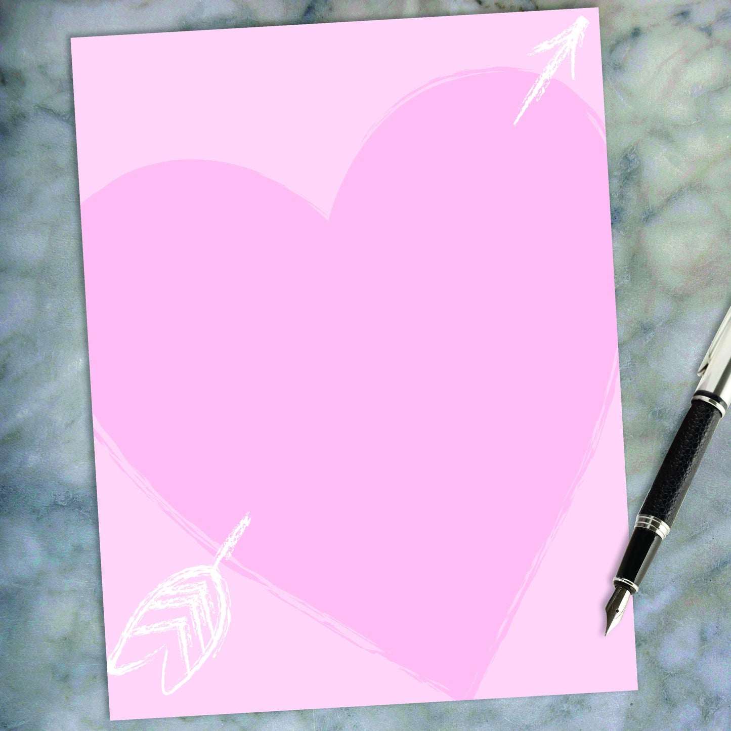 Heart of Love Letterhead, 8.5" x 11", 80 sheets
