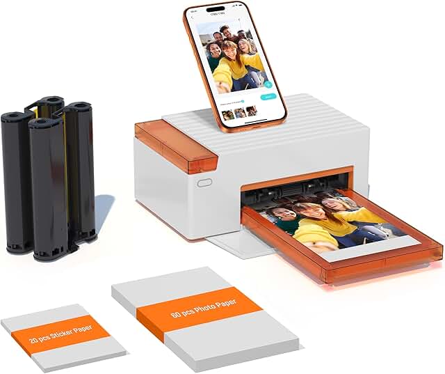 Portable Bluetooth Photo Printer with 80 Sheets