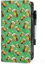 Beer glass bubble print server book with zipper pocket