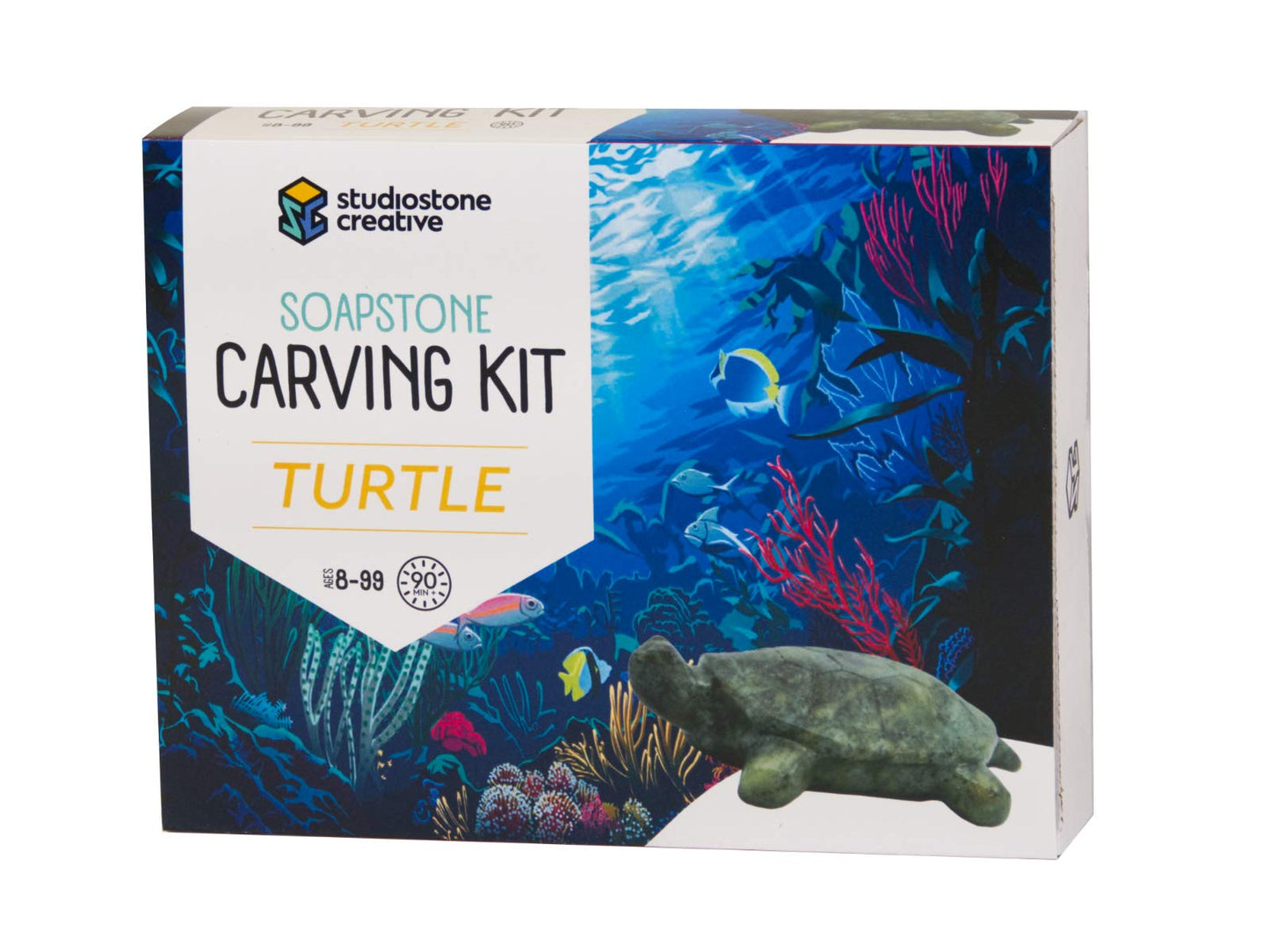 Artistic Carving Kit for Kids and Adults - Turtle Soapstone Sculpture