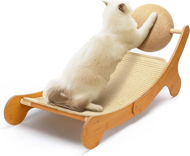 Sisal Cat Bed and Lounge with Toy Ball