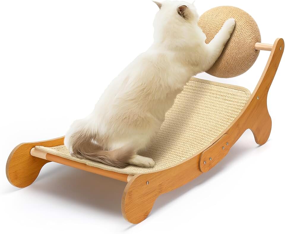 Sisal Cat Bed and Lounge with Toy Ball