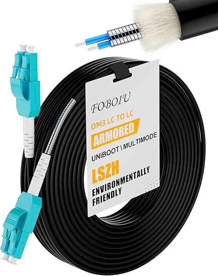 50m Outdoor Duplex Multi-Mode Fiber Optic Cable