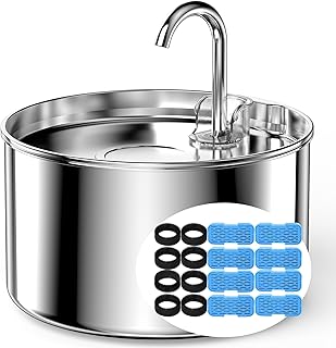 Stainless Steel Cat and Dog Water Fountain with Filters