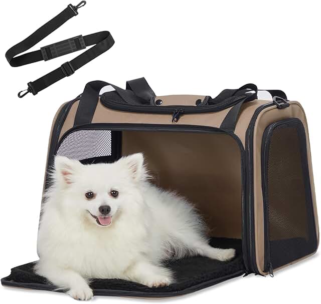 Soft Sided Pet Carrier for Dogs and Cats up to 25 lbs