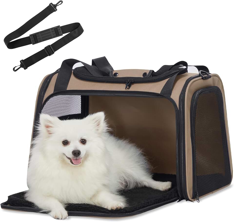 Soft Sided Pet Carrier for Dogs and Cats up to 25 lbs