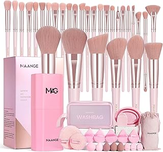 51-Piece Professional Makeup Brush Set in Pink