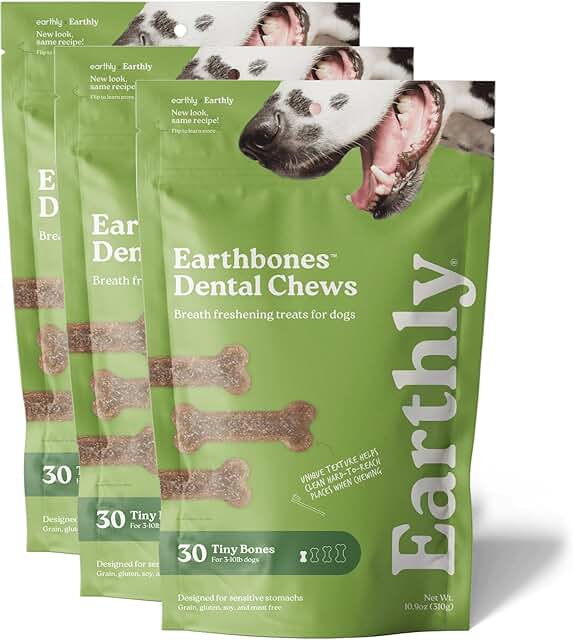 Dental Chews for Tiny Dogs, 90 Count (3 Pack)