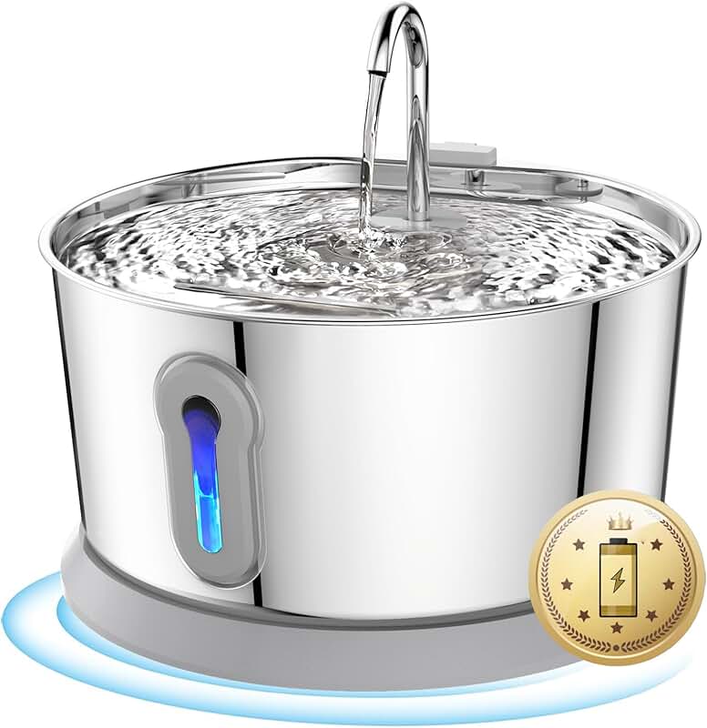 Wireless 4L Stainless Steel Pet Water Fountain