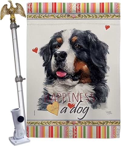 Bernese Cattle and Dog Garden Flag Set