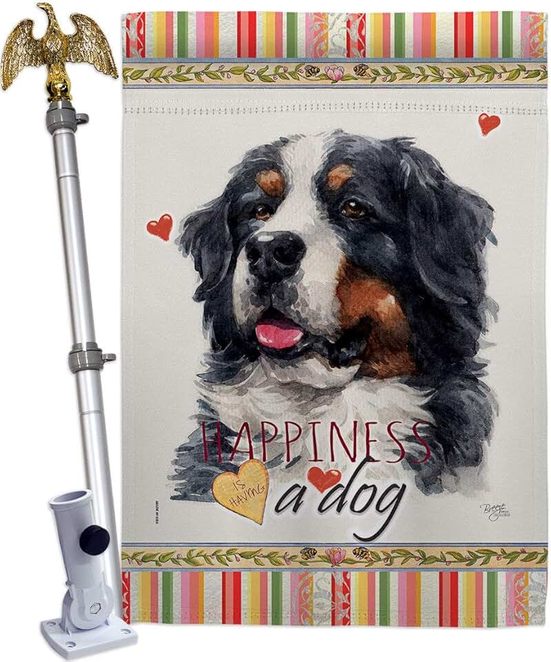 Bernese Cattle and Dog Garden Flag Set