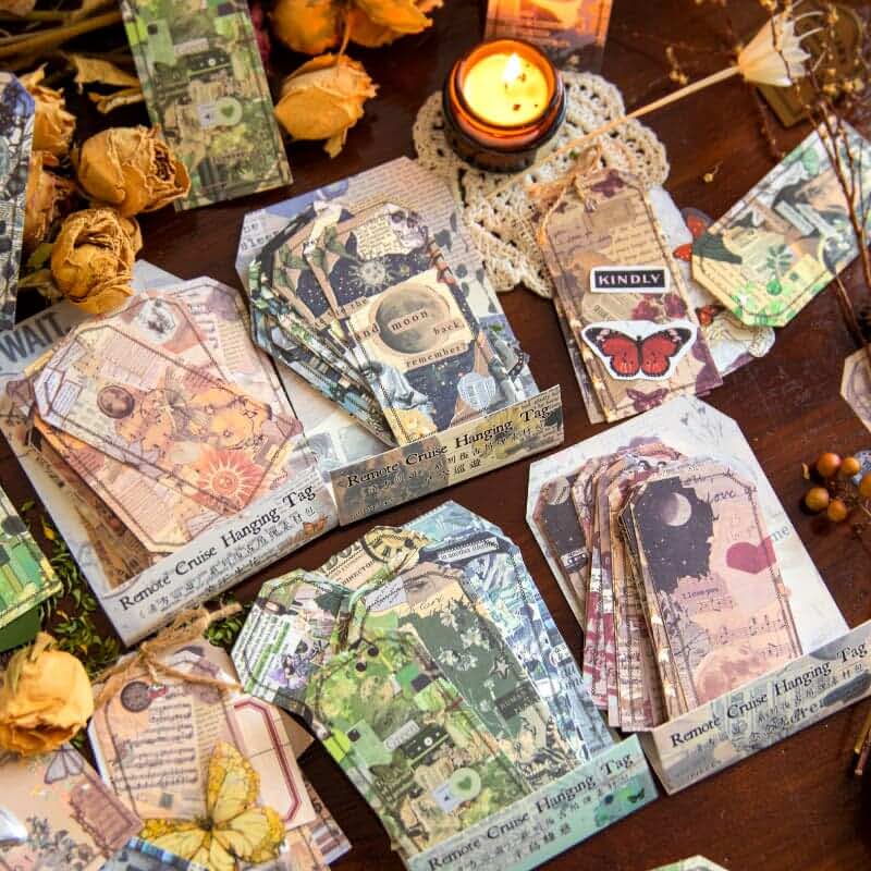 200pcs Vintage Scrapbook and Craft Paper Set