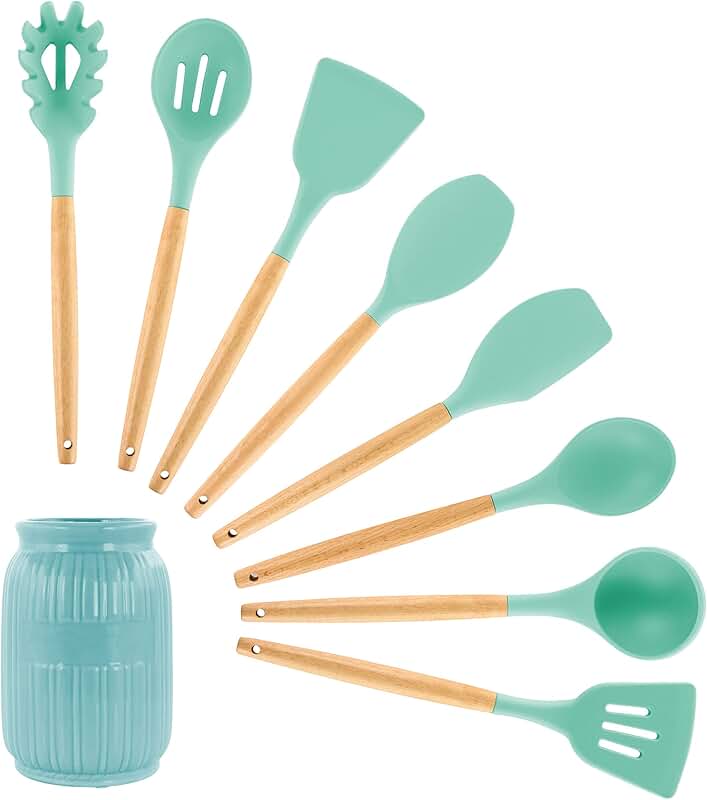 15-Inch High Heat Nylon Cooking Spoons, Tan, Set of 2