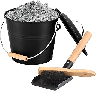Mini Ash Bucket with Lid, Shovel, Broom, and Screwdriver