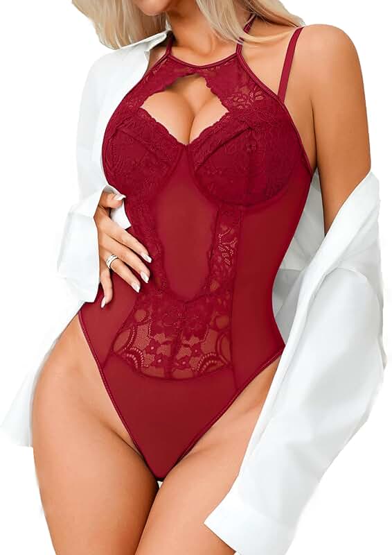 Lace Mesh Bodysuit with Underwire Support