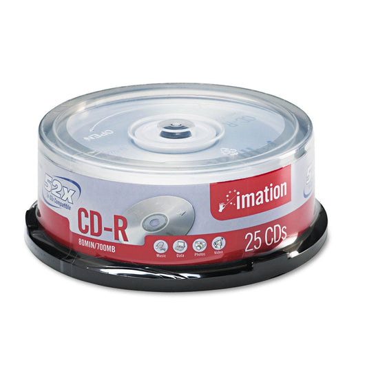 IMN17333 CD Recordable Media, CD-R, 52x, 700 MB, 25 Pack Spindle