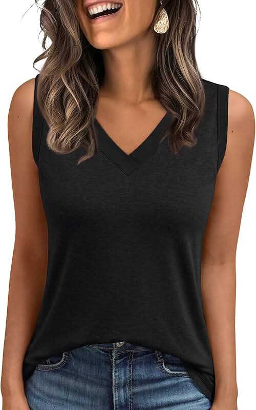 Women’s Summer V-Neck Sleeveless Tank Top