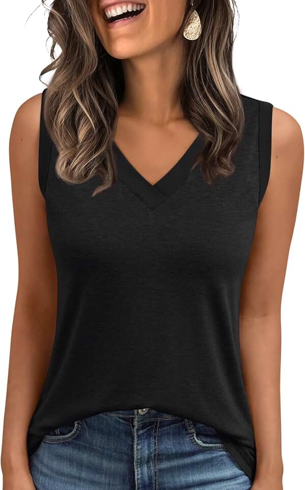 Women’s Summer V-Neck Sleeveless Tank Top