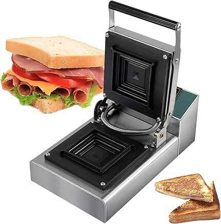 Hot Sandwich Maker with Non-Stick Surface and Indicator Lights