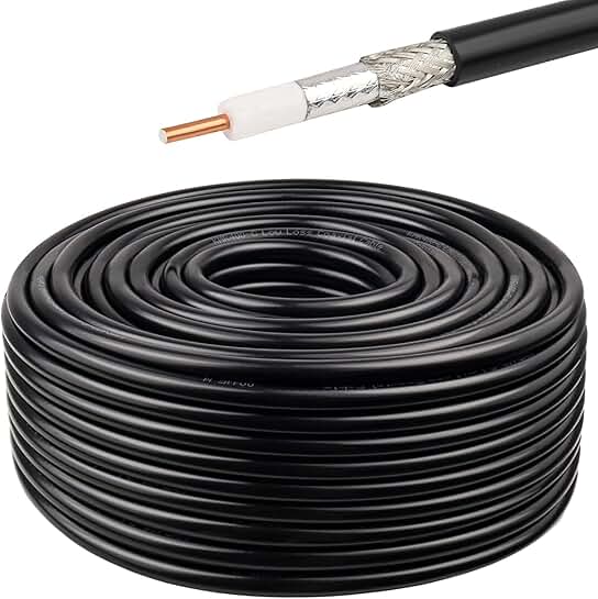 50ft 50 Ohm Low Loss Coaxial Cable