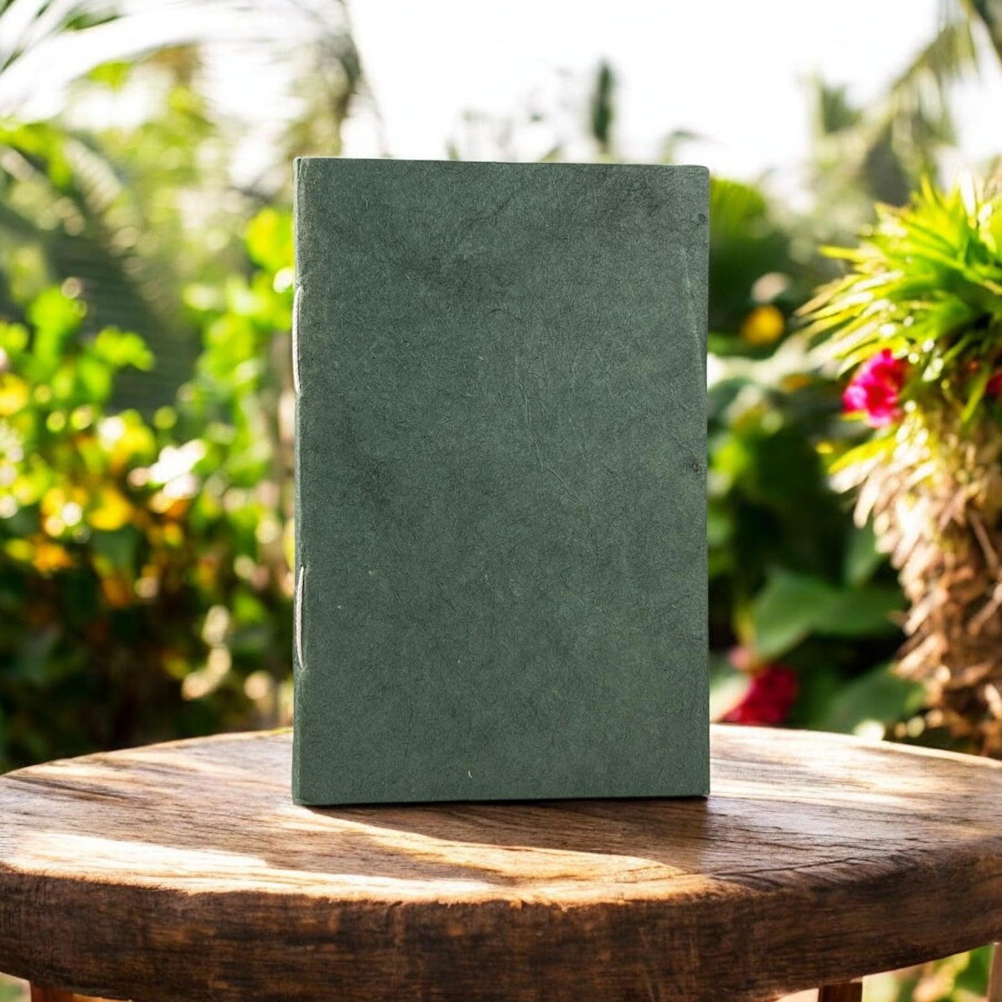 Vintage Nepali Notebook with Paper and Vegetable Cover