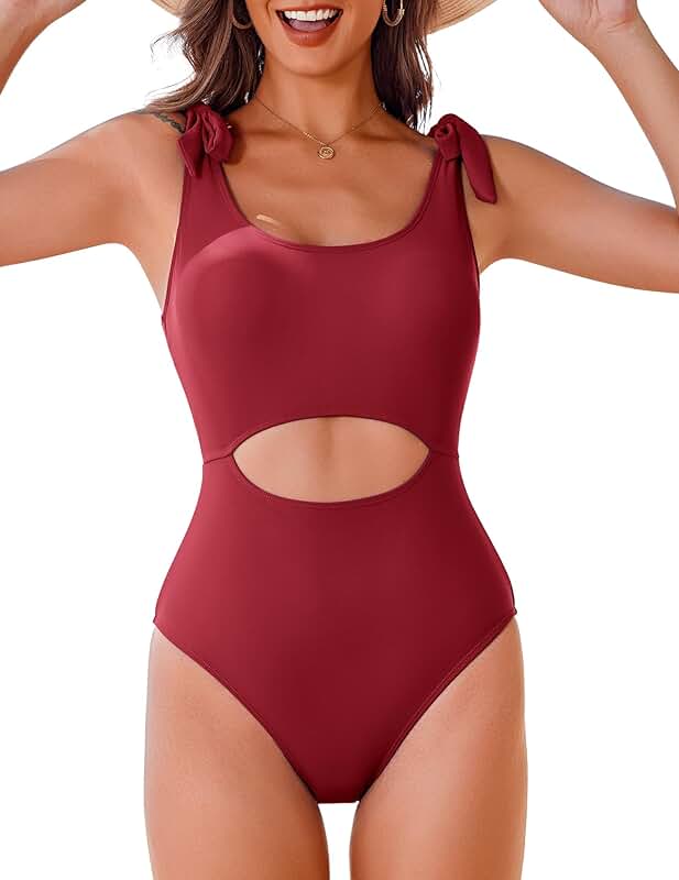 Women's One Piece Swimsuit with Tummy Control and Cutout Design