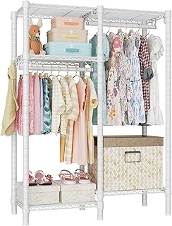 4-Tier Kids and Baby Clothing Rack, White