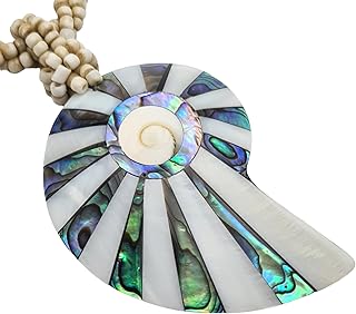 Iridescent Paua Abalone Shell Necklace for Women