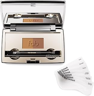 Eyebrow Kit with Stencils, Powder, and Mirror