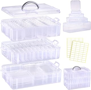 Small Plastic Bead and Craft Storage Containers with 3-Tier Box