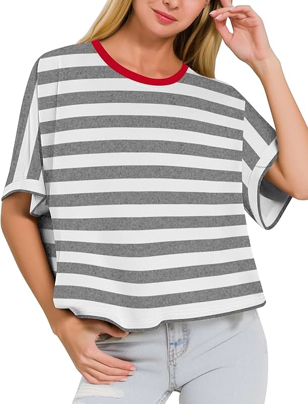 Women’s Loose Fit Short Sleeve Crop Top
