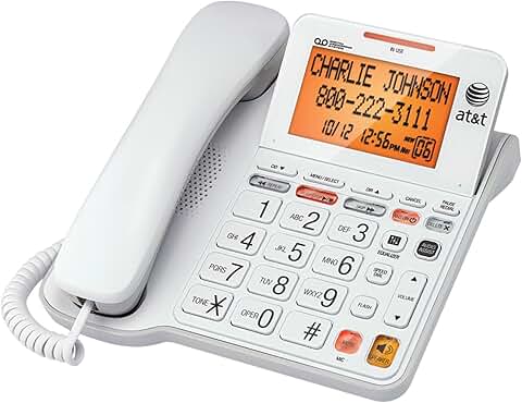 Corded Phone with Answering System and Backlit Display