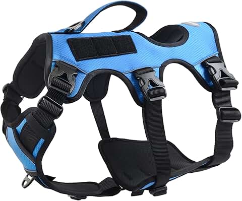 Escape-proof soft padded reflective dog harness